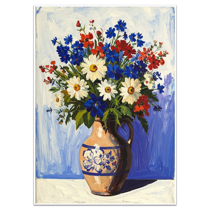 STUDY IN BLUE & RED - Sincerely Frank Art