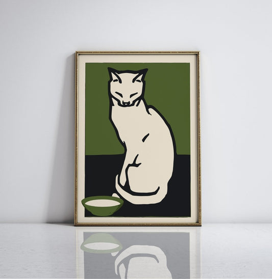 THE CONTENTED CAT - Sincerely Frank Art